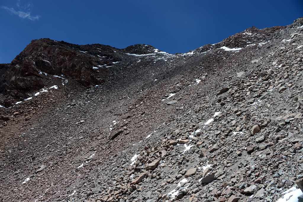 37 Climbing La Canaleta To Aconcagua Summit In The Centre